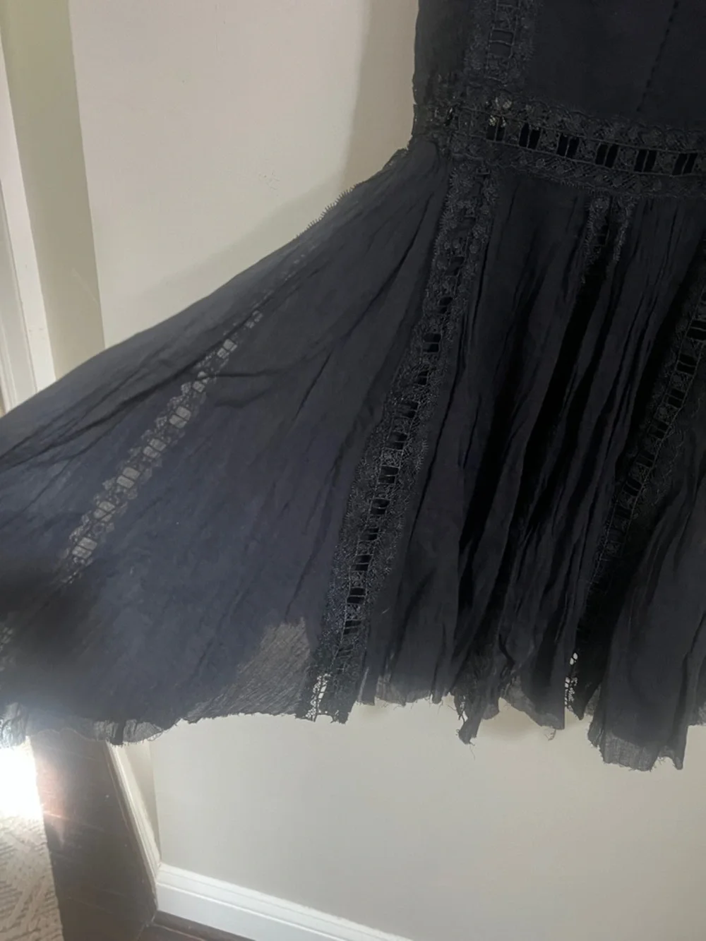 Free People Verona Ruffled Sleeve Lace Dress - Picture 4 of 9